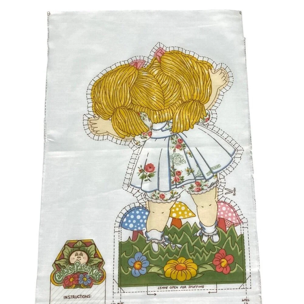 Vintage Cabbage Patch Kids Doll Pattern For Stuffing, Instructions Included 1983
